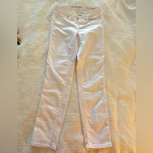 Calvin Klein, white stretch skinny jeans, size 4.